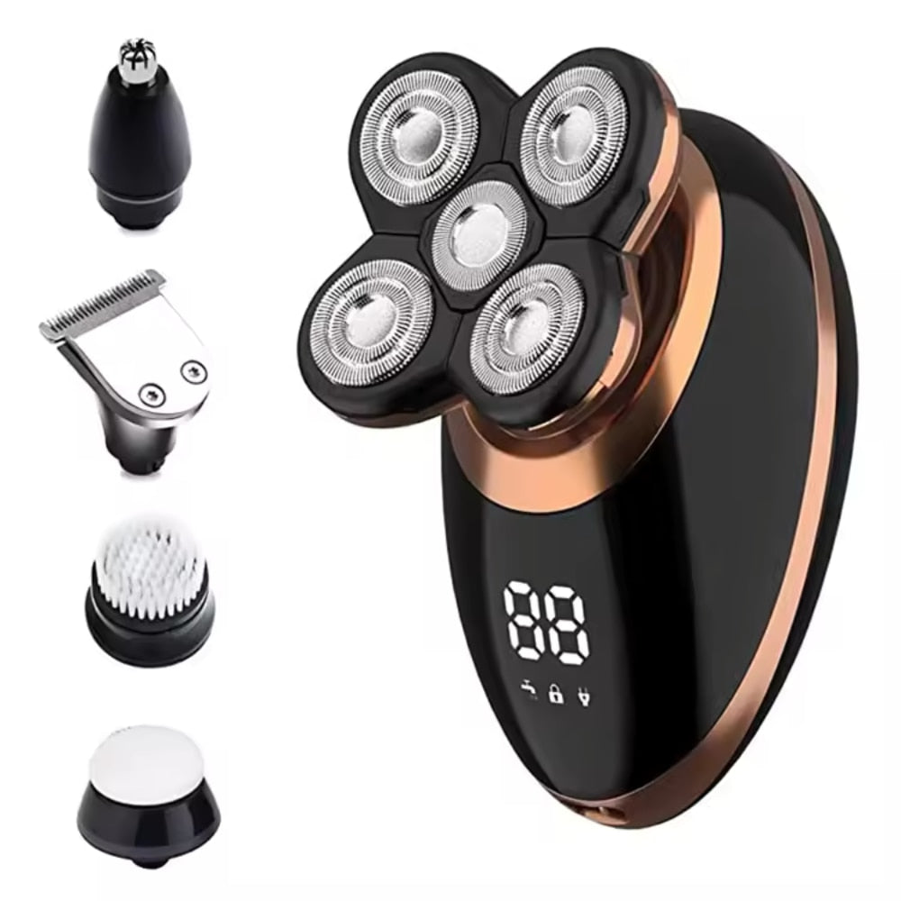 Kabelloser, wasserdichter 5-in-1-Rasierer und -Trimmer für Herren