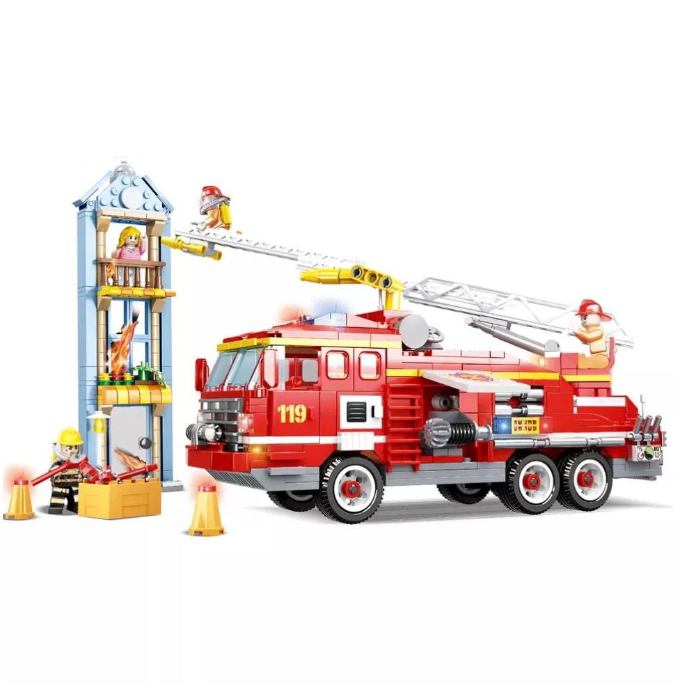 Feuerwehrauto Bausteinset 737 Stück