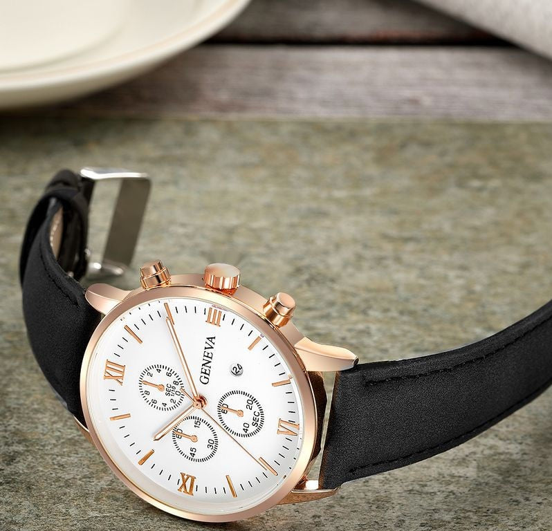 Herrenuhr mit Lederband