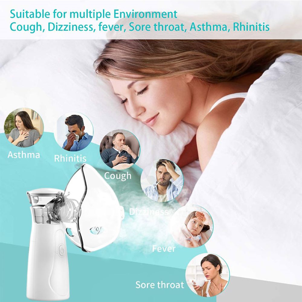 Leiser batteriebetriebener Inhalator für Babys, Kinder und Erwachsene.