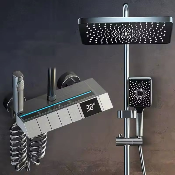 Duschset mit Digitalanzeige 4-in-1