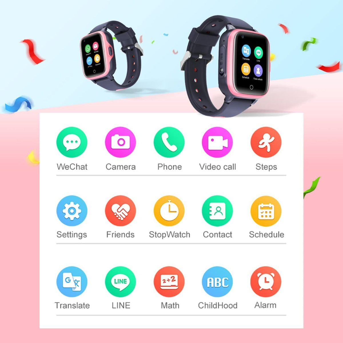 Smartwatch für Kinder SmartKid Pro mit SIM-Karte, GPS, Kamera